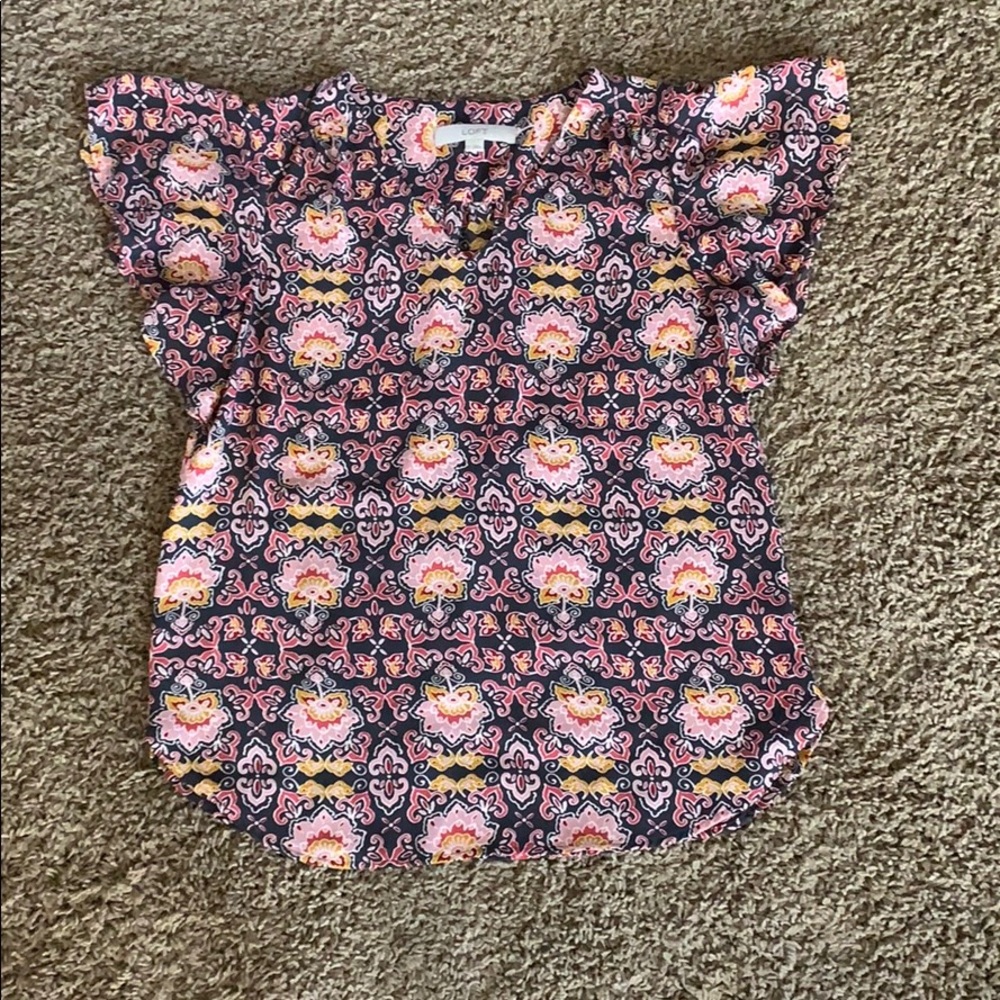 Floral patterned dress top. LOFT. size XS